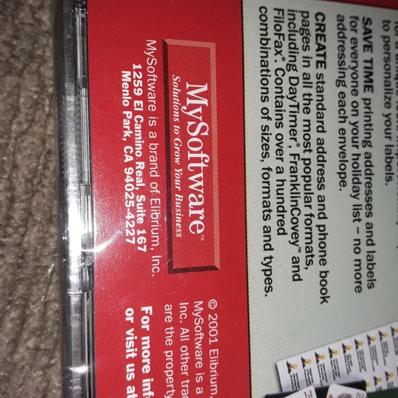 My Holiday Mailing Labels CD Software New Sealed - Picture 5 of 8